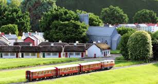 Red Train Travels Through The Village Scene At Southport Model Railway Village Trains Lgb Railway Southport Trip Ideas Family Days Ou Train De Jardin