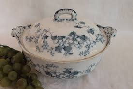 Antique 1890's Furnivals Flow Blue Semi