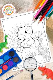 The trend of color baby names is catching on quite fast! Baby Dinosaur Coloring Pages Adorable Printable