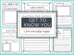 We did not find results for: Questions That Connect 5 Free Printable Get To Know You Pages The Kitchen Table Classroom