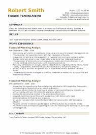 The financial analyst position demands the following skills. Financial Planning Analyst Resume Samples Qwikresume