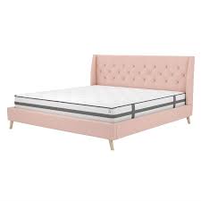 China modern designs bedroom furniture golden iron metal king queen size luxury double bed 1,114 mid century modern bed products are offered for sale by suppliers on alibaba.com, of. King Size Pink Linen Upholstered Wingback Platform Bed Mid Century Modern Fastfurnishings Com