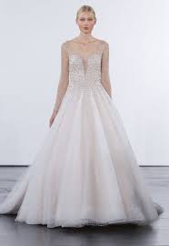 Modern Ball Gown Wedding Dress By Dennis Basso Ball Gown Wedding Dress Ball Gowns Wedding Illusion Wedding Dress