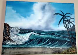 The crashing of the waves sets your pulses racing. Daytime Seascape