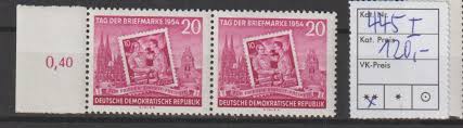 Generell kommt die briefmarke oben rechts auf den umschlag. Ddr Pf Besonderh Tag Der Briefmarke 1954 Mit Pf I Gepr Nr 12911 Oldthing Ddr Abarten Plattenfehler