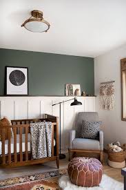 Modern And Vintage Boy S Nursery Reveal With A Dark Green Accent Wall Nursery Neutralnursery Boysroom Kids Interior Room Green Accent Walls Home Decor