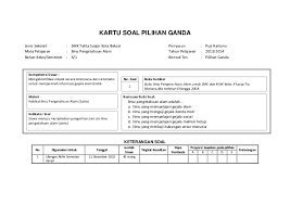 Contoh kartu soal k13 smp. Contoh Kartu Soal Tes Pg Jawabanku Id