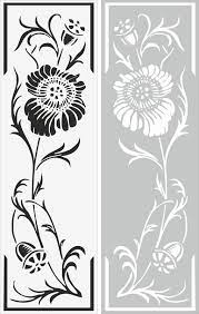 Sandblasting is a process in which sand is used to blast a decoration into the surface of the glass. Sandblast Pattern 2177 Free Vector Cdr Download 3axis Co Floral Drawing Design Glass Etching Patterns Vector Free