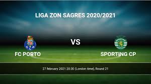Fc porto x sporting cp. Fc Porto Vs Sporting Cp H2h 27 Feb 2021 Head To Head Stats Prediction
