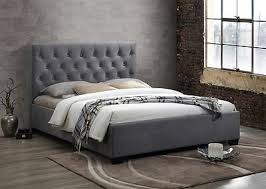 Gavin upholstered king size bed frame in gray linen. Simba Hybrid Upholstered Bed Frame With Headboard Super King Size Grey 250 00 Picclick Uk