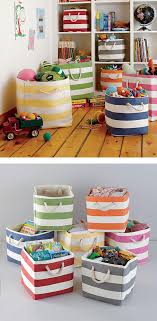 Stripes Around The Cube Bin Crate And Barrel Kids Playroom Decor Kids Playroom Playroom Organization