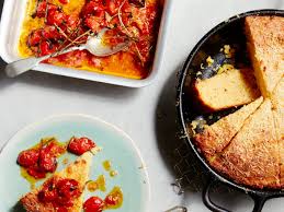 Food network has a cornbread recipe for everyone. Thomasina Miers Recipe For Skillet Cornbread With Garlicky Roasted Tomatoes Food The Guardian