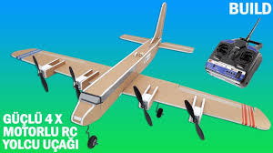 Guclu 4 Motorlu Rc Yolcu Ucagi Nasil Yapilir Maket Kartonundan Rc Yolcu Ucagi Yapimi Rc Model Ucagini Evde Kendin Yap Ucak Youtube Helikopter