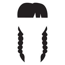 Double Braids Hair Silhouette Transparent Png Svg Vector File