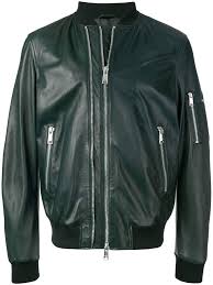Emporio Armani Leather Bomber Jacket Farfetch Leather Bomber Jacket Bomber Jacket Leather Bomber