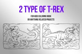 Pictured is the dinosaurs in realistic and funny settings, these coloring pages are suitable for the young as well as the older children. 2 In 1 T Rex Dinosaur Coloring Page Grafico Por Scworkspace Creative Fabrica