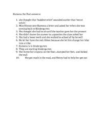 Ebook ramona the pest comprehension questions related book pdf book ramona the pest comprehension questions : Ramona The Pest Questions By Angie Kennedy Teachers Pay Teachers