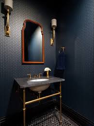 Maybe create a more functional kitchen or bathroom design? Dark Moody Wallpaper In Bathroom Bathroom Design Luxury Modern Bathroom Decor Timeless Bathroom