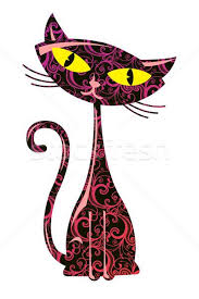 Image Result For Stilize Kedi Floral Cat Cat Vector Vector Art