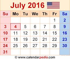 July 2016 Calendar Calendar Templates Free June Calendar Printable Calendar Word August Calendar