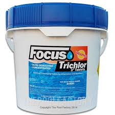 Focus 3 Chlorine Tablets 20lbs Stabilized Slow Dissolving Swimming Pool Water Tablet Pool Water