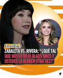 Las declaraciones de Susana Zabaleta criticando el regreso de Angélica  Rivera a las telenovelas, después de 17 años de ausencia. Zabaleta calificó  este regreso como una "barbaridad" y cuestionó la reacción del