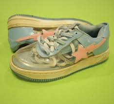 Bapesta A Bathing Ape Bape Foot Soldier Fs 001 Sz 4 Blue Pink Clear See Through Bape Shoes White Shoes Sneakers Hype Shoes
