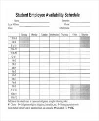 The templates vary from interview schedule templates to employee work schedule templates and many more. Free 15 Employee Availability Forms In Pdf Ms Word
