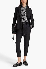 Noah Prince of Wales checked wool-crepe tapered pants