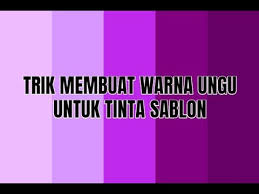 Warna ungu jika dipadupadankan dengan warna putih juga akan sangat cantik. Cara Membuat Warna Ungu Belajarsablon Sablon Youtube