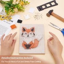 Amazon.com: WEBEEDY DIY String Art Kit Fox Craft Kit Creative Animal String Art  Craft Kits for Adult Beginners Christmas Holiday Home Wall Table  Decorations Gift : Toys & Games