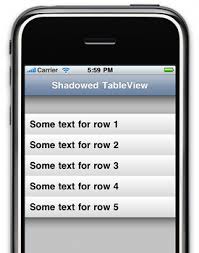 Table View Shadow Effects Some Text Shadow Ads