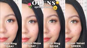 🌷 Most natural contact lenses for Spring ft. OLENS unboxing, try-on &  review ☁️