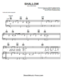 Klaviertastatur zum ausdrucken pdf / downloads piano lang aachen. Shallow Sheet Music Lady Gaga A Star Is Born Sheetmusic Free Com