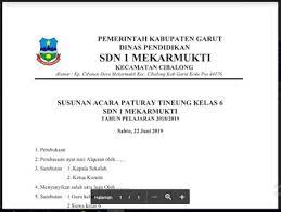 Check spelling or type a new query. Unduh Contoh Susunan Acara Perpisahan Paturay Tineung Pelepasan Kelas 6 Enam Sekolah Dasar Sd Guru Jumi