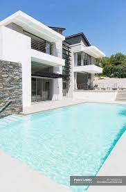 Maybe you would like to learn more about one of these? Modern House With Swimming Pool Interior Building Stock Photo 199365102