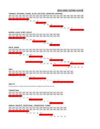 2015 specialized bike sizing guide on our bikes concept