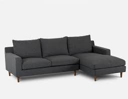 Constance Sectional Sofa Right Dark Grey Sectional Sofa Small Space Sectional Sofa Grey Sectional Sofa