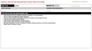 Things not to put in a resume cover letter. Janitor Career Templates Examples