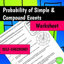 Probability Simple And Compound Events Self Checking Probability Word Problems Simple Probability Probability
