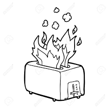 Grille Pain Brulant De Dessin Anime Clip Art Libres De Droits Vecteurs Et Illustration Image 94882614
