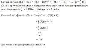 Untuk n = 5, kita peroleh 2 5 > adalah suatu pernyataan yang benar. Contoh Soal Induksi Matematika Dan Jawaban Pembahasan