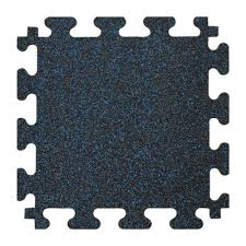 Black with blue flecks 18 in. Indoor Gym Flooring Flooring The Home Depot