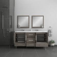 Uvsrv0320ww67l67 in stock 68 inch modern double bathroom vanity with a carrara white marble counter top $2,338.00 $1,799.00 sku: Alya Bath Ripley 67 Inch Double Bathroom Vanity Gray