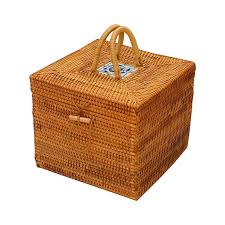 Large wicker heart shaped sewing or picnic basket with lid and handles. China Hand Woven Rattan Storage Basket With Cover Handle Square Sundry Receiving China Basket And Rattan Basket Price