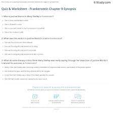 Quiz & Worksheet - Frankenstein Chapter 8 Synopsis | Study.com