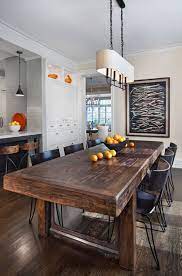 The table is designed to comfortably seat six, but with two innovative end leaves it will easily accommodate larger gatherings or a growing family. Be Sentimental And Have A Farmhouse Kitchen Table In Your Home Rustic Kitchen Tables Rustic Wood Kitchen Tables Kitchen Table Wood