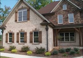 Love The Light Brick And Wood Shutters Brick Exterior House Exterior Brick Wooden Shutters Exterior