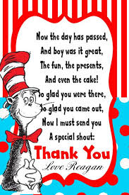 Perfect Thank You Cards All Ready To Go Birthday Boy Quotes Dr Seuss Baby Shower Dr Seuss Birthday Party