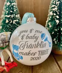 2020 Baby Boy S 1st Christmas 4 Personalized White Etsy In 2020 White Christmas Ornaments Christmas Ornaments 1st Christmas